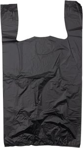 <b>Small</b> <b>Black</b> Plastic T-Shirt <b>Bags</b> with Handles for Grocery Shopping Convenient Plastic <b>Bags</b> - Product Image 5