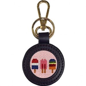 Hand-<b>Stitched</b> Needlepoint Keychain Bag Pendant Self-adhesion Embroidery Pattern Key Fob for Boutique <b>Gifts</b> Needlepoint <b>Gift</b> - Product Image 1