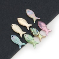 Pendentif en forme de coquillage, charme irisé, bijou marin, coquille de nacre MOP, pendentif en forme de poisson pour la fabrication de bracelets et de colliers