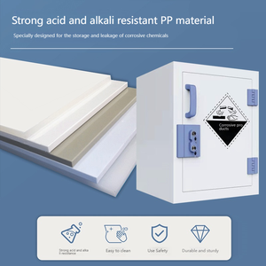 خزانة تخزين المواد الكيميائية قابلة للقفل مصنوعة من البولي بروبيلين للاستخدام المخبري - Product Image 5