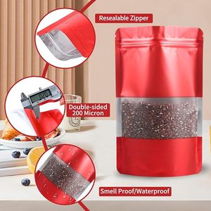 High Quality Custom Printed with window Heat Seal <b>Bags</b> PE Smell Proof Food Grade Packaging for Candy Baby Food <b>Cakes</b> Low MOQ - Product Image 4