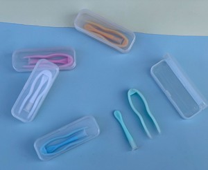 노란색 핑크 녹색 노란색 파란색 플라스틱 콘택트 렌즈 케이스 착용 도구 실리콘 핀셋 빨판 눈 콘택트 렌즈