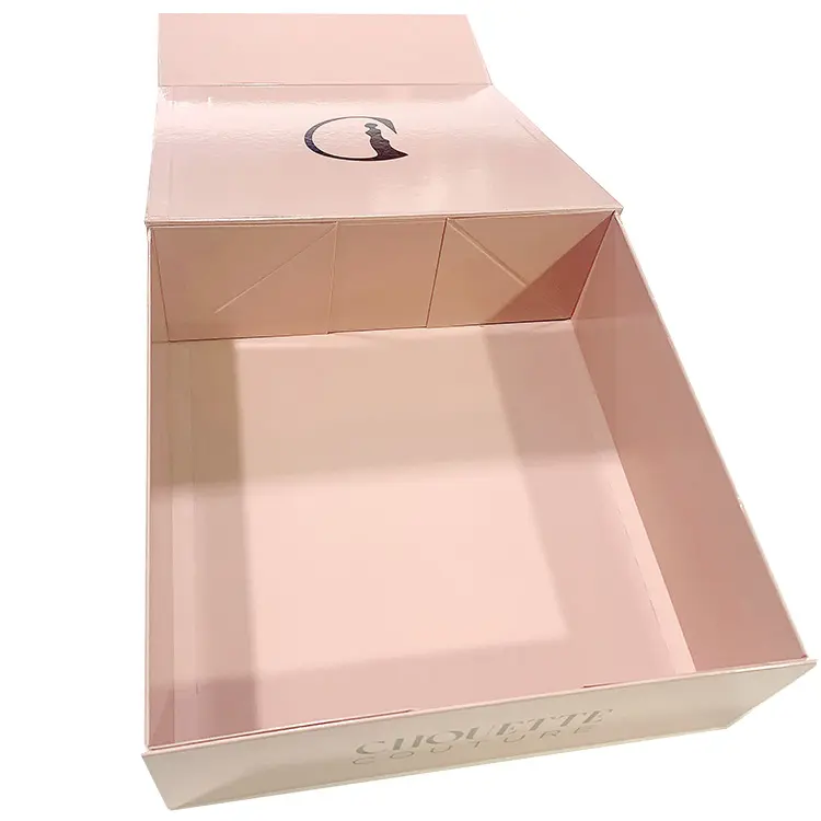 Scatola di alta qualità di lusso mamma Caja De Regalos Packaging magnetico pieghevole in carta da sposa abito regalo scatola con chiusura a nastro