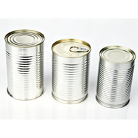 Boîtes de conserve rondes en métal de qualité alimentaire pour poisson, sauce tomate, aliments pour animaux de compagnie