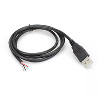 Cable USB 2,0 A macho A 2 pines 4 pin, cable de alimentación de extensión de extremo abierto