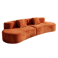 Canapé modulaire compressé moderne avec éponge haute résilience et tissu en velours côtelé pour salon, mobilier d'appartement, vente en gros
