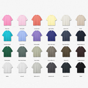 เสื้อยืดโอเวอร์ไซส์คุณภาพสูงแบบกำหนดเอง 275 กรัม เสื้อยืดแบบย้อมสีเอซิดหลากสี เสื้อยืดผ้าฝ้ายหนาสำหรับผู้ชาย - Product Image 6