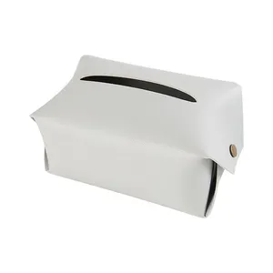 Nieuwe Ontwerp Nordic Stijl Lederen Tissue Box Hot Verkoop Pu Lederen Servet Autohouder Met Nieuwigheid Lederen Lade