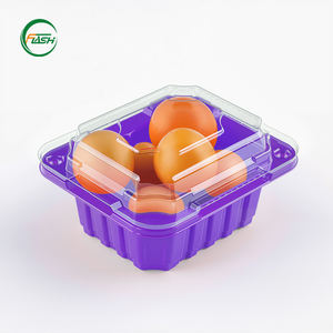 Boîtes à fruits en plastique PET transparent avec couvercles sécurisés pour éviter <span class=keywords><strong>les</strong></span> éclaboussures des fruits juteux comme <span class=keywords><strong>les</strong></span> fraises et <span class=keywords><strong>les</strong></span> <span class=keywords><strong>raisins</strong></span> - Product Image 3