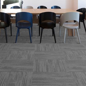 Alfombra de Diseño Moderno a Rayas, Lavable, de Pelo Corto, Ecológica, de Nailon Antideslizante y Resistente al Fuego para Uso en Oficinas y Hoteles - Product Image 1