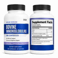 Capsules d'immunoglobuline bovine IgG pour la santé intestinale, avec emballage flexible et support OEM, fourniture en marque blanche