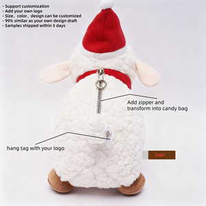 2026 nuove decorazioni per albero di natale peluche di pecora di nuovo anno regalo di peluche farciti animali da fattoria peluche per bambini - Product Image 4