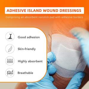 Alas Anti Lengket Carbou di Bagian Tengah, Steril 10*10cm, Sangat Menyerap, Bernapas, Berperekat, Berbatas Kasa, Plester Steril - Product Image 5