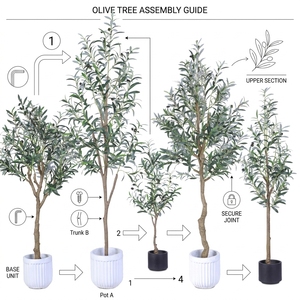 Arbre d'<span class=keywords><strong>olivier</strong></span> artificiel multi-tailles Oh Arts, feuilles <span class=keywords><strong>en</strong></span> soie résistantes aux UV, plante d'<span class=keywords><strong>olivier</strong></span> artificielle <span class=keywords><strong>en</strong></span> <span class=keywords><strong>pot</strong></span>, décoration intérieure et extérieure, usage commercial - Product Image 2