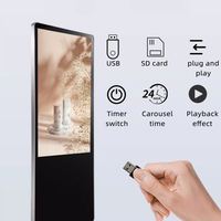 Pantalla LCD Táctil Capacitiva/Infrarroja de 32/43/49 Pulgadas, 1080p, IP65, Señalización Digital, Pantalla Publicitaria, Soporte de Pie para Elevador