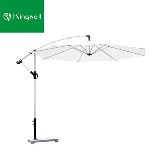 OEM logo stampato giardino esterno ombrello grande parasole pieghevole con base ombrellone <span class=keywords><strong>mare</strong></span> ombrellone esterno con luce a LED - Product Image 2