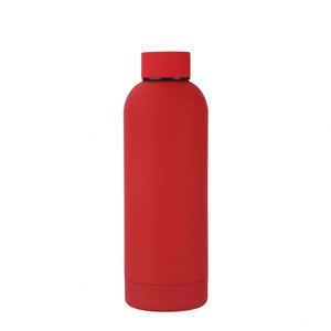 Nouvelle conception, logo personnalisé unique, bouteille d'eau isotherme en acier inoxydable à double paroi de 500 ml, poignée en cuir, maintien thermique de 6 à 12 heures - Product Image 1