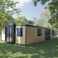 Maison conteneur de luxe extensible en acier de 40 pieds, 4 chambres, de grande qualité, à vendre