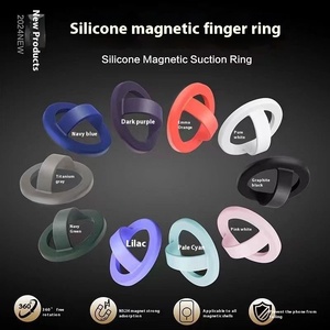 Cincin Jari Silikon Fleksibel Portabel Berkualitas Baik Grosir Magnet N52 Cincin Jari Silikon Magnetik Kuat Penyangga Ponsel - Product Image 4