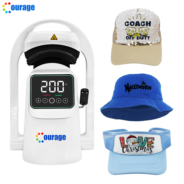 New 3 in 1 Automatic Portable Cap Hat Press Machine Heat Press Transfer Sublimation Machine Easy to Use for Cap
