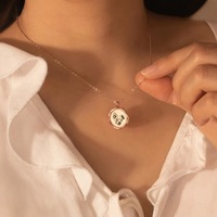 Collier personnalisé avec photo d'animal de compagnie gravée, pendentif plaque nominative portrait personnalisé, bijoux commémoratifs pour chien ou chat, idéal pour un cadeau