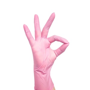 Медицинские принадлежности тонкие и Прочные эластичные нитриловые перчатки без порошка розовые нитриловые перчатки для осмотра - Product Image 6