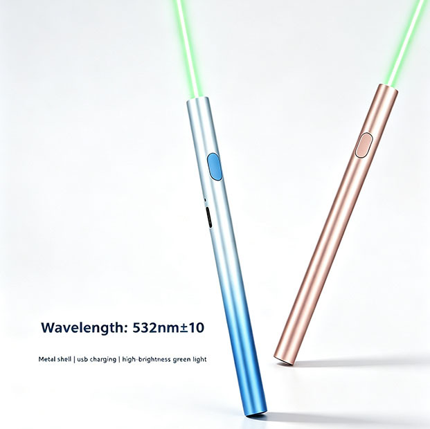 Multi Color Rechargeable Laser Pointer Pen Metal Shell Portable Green Light Laser for Presentation Site Indication Use