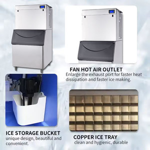 Máquina de Hielo en Cubos de Acero Inoxidable de 500 kg con Bomba de Agua para Uso Comercial - Product Image 5