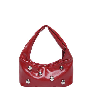 <strong>2025</strong> Spring New Rivet Ball Underarm <strong>Bag</strong>, Trendy and <strong>Fashionable</strong> Niche Design, <strong>Unique</strong> <strong>Shoulder</strong> <strong>Bag</strong> for Women