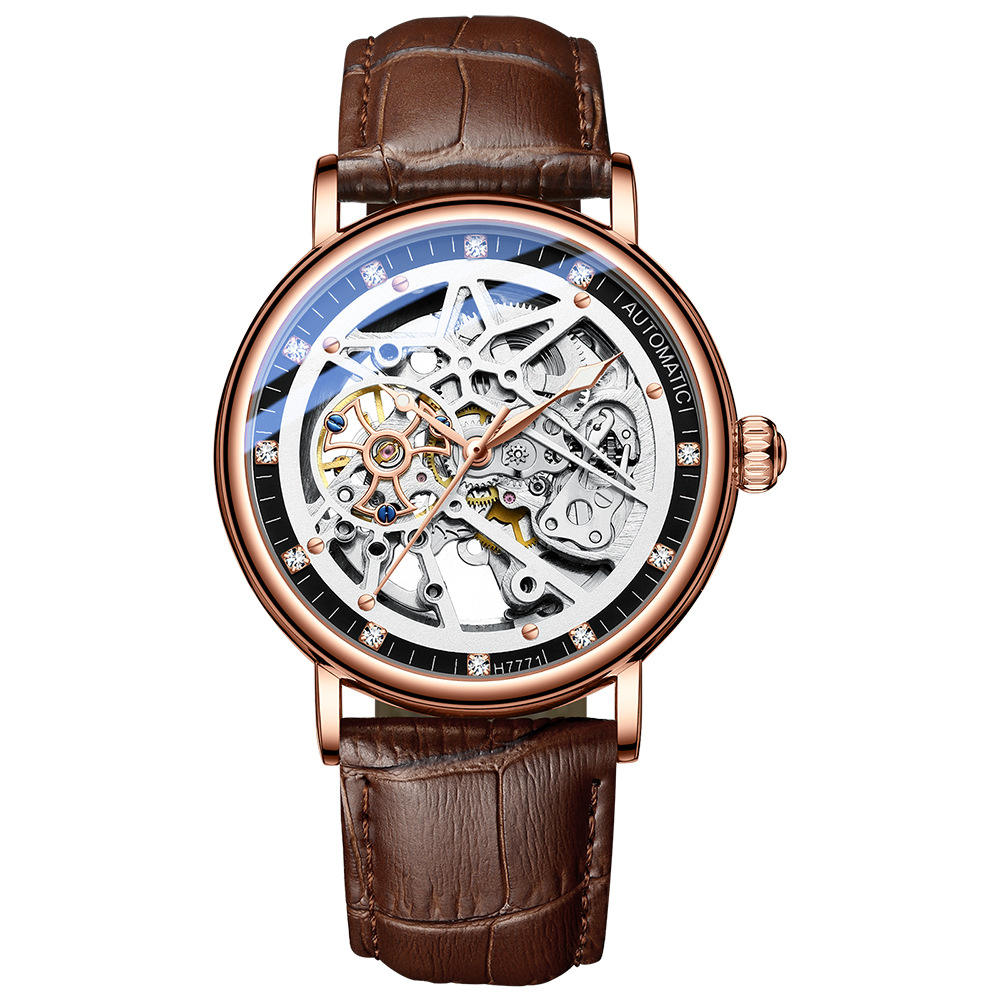 Brown skin-rose gold-white noodles