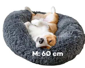 Inverno Pet Dog Cama Confortável Donut Rodada Dog Kennel Ultra Macio Lavável Cão e Gato Almofada Cama Inverno Quente Doghouse 60 cm