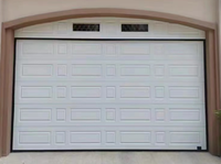 Porte de garage sectionnelle isolée en alliage d'aluminium de style américain avec fenêtres à vendre