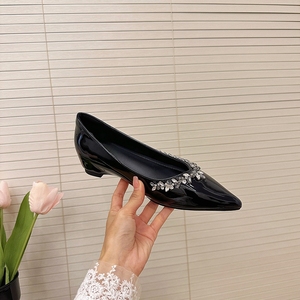 <span class=keywords><strong>Sandalias</strong></span> de lujo con punta de diamantes de imitación y charol, con aumento interno de 5 cm, para mujer y dama - Product Image 1