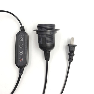 Enchufe de cable del Himalaya <span class=keywords><strong>E27</strong></span> E14 portalámparas interruptor de atenuación cable negro Cable de EE. UU. atenuador de inserción plana de 2 pines personalizar cable de alimentación y enchufe - Product Image 5