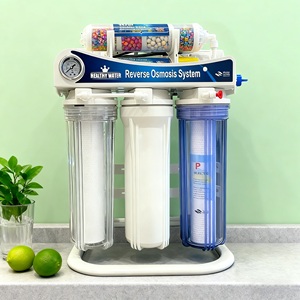 Sistema Purificador <span class=keywords><strong>de</strong></span> <span class=keywords><strong>Agua</strong></span> Eléctrico <span class=keywords><strong>de</strong></span> Ósmosis <span class=keywords><strong>Inversa</strong></span> <span class=keywords><strong>de</strong></span> 75 GPD con <span class=keywords><strong>Filtro</strong></span> UV <span class=keywords><strong>de</strong></span> <span class=keywords><strong>5</strong></span>, 6 o 7 <span class=keywords><strong>Etapas</strong></span> para <span class=keywords><strong>Agua</strong></span> Potable en el Hogar, Cocina, Exteriores y Coche, <span class=keywords><strong>de</strong></span> Plástico - Product Image 1