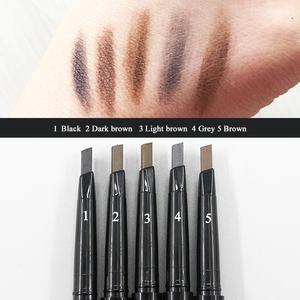 Privée — <span class=keywords><strong>crayon</strong></span> à <span class=keywords><strong>sourcils</strong></span> marron automatique avec brosse, produit de maquillage étanche, Double tête, Triangle, personnalisé, Logo personnalisé, - Product Image 5