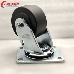 ล้อเลื่อน Carsun ขนาด 4 นิ้ว แบบหมุนได้ รับน้ำหนักมาก ผลิตจากเหล็กแผ่น พร้อมล้อไนลอนสีดำ MC  แบบ OEM ปรับแต่งได้ พร้อมลูกปืน - Product Image 2