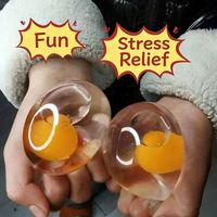 Jouet sensoriel anti-stress en silicone transparent, mini-boule d'eau souple en forme de fruit, super doux à presser