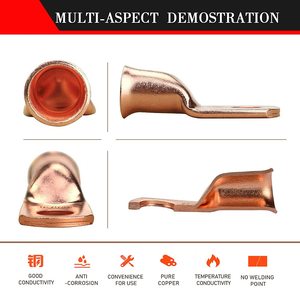 4/0x 3/8 भारी शुल्क लग्स तांबा तार लग्स, भारी शुल्क बैटरी केबल अंत - Product Image 4