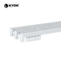 KYOK Vente en gros Rail à trois rideaux double 3 en 1 flexible en aluminium avec accessoires
