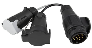 Adaptateur <span class=keywords><strong>de</strong></span> <span class=keywords><strong>prise</strong></span> <span class=keywords><strong>de</strong></span> <span class=keywords><strong>remorque</strong></span> CE RoHs <span class=keywords><strong>prise</strong></span> 13 <span class=keywords><strong>broches</strong></span> connecter avec deux prises <span class=keywords><strong>7</strong></span> <span class=keywords><strong>broches</strong></span> - Product Image 2