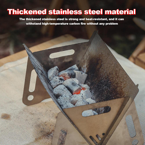 Thép không gỉ mini xách tay than nướng di động nhỏ BBQ nướng - Product Image 3