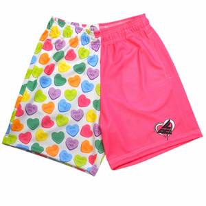 Diseña tus propios pantalones cortos de baloncesto con colores divididos, entrepierna de 5 pulgadas, de una sola capa, para hombre, 100% poliéster, pantalones cortos casuales de malla. - Product Image 2