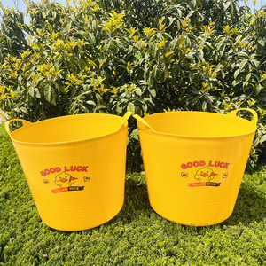 Yellow Duck <b>Bath</b> Bucket Large Thickened Plastic <b>Storage</b> Bucket For Kids Bedroom Use - Product Image 2