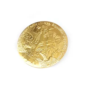 Moneta commemorativa sfida commemorativa oro economica personalizzata per la raccolta