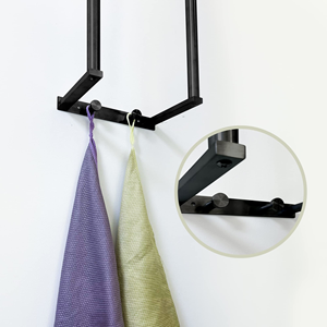 Wall Mounted Stainless Steel Towel Rack Self-Adhesive Black Bathroom Rack Towel <b>Shelf</b> - Product Image 4