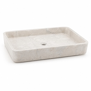 อ่างล้างมือแบบติดผนังหินธรรมชาติหรูหราจาก Poulars Wholesale รุ่น Anna Beige Marble Stone Basin - Product Image 2