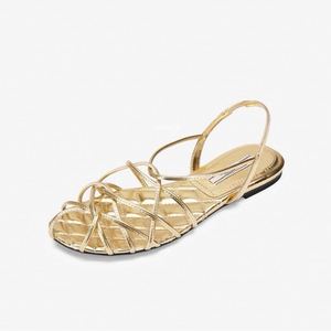 French Retro Thin Strap Woven Hollow Out Open Toe <b>Sandals</b> Women 2026 Summer Versatile <b>Flat</b> Roman <b>Sandals</b> Soft Sole Non slip - Product Image 2