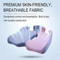 Coussin de siège en mousse à mémoire de forme à récupération lente pour le coccyx, respirant, soutien des hanches, soulagement de la pression pour les longues périodes assises, logo personnalisé