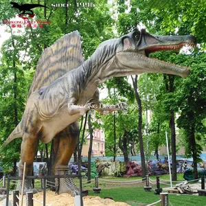 Dinosaure animé robotique étanche à haute simulation décorative 2023 pour Jurassic Dinosaur Park